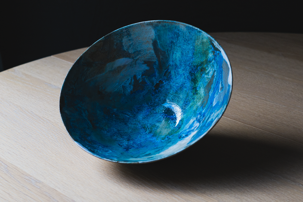 Blue large bowl
