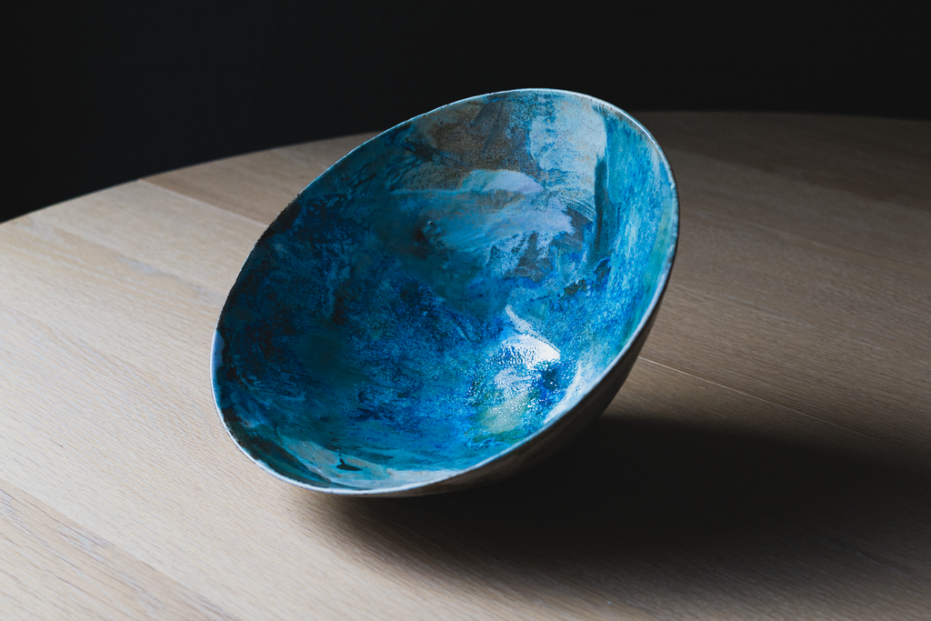 Blue large bowl