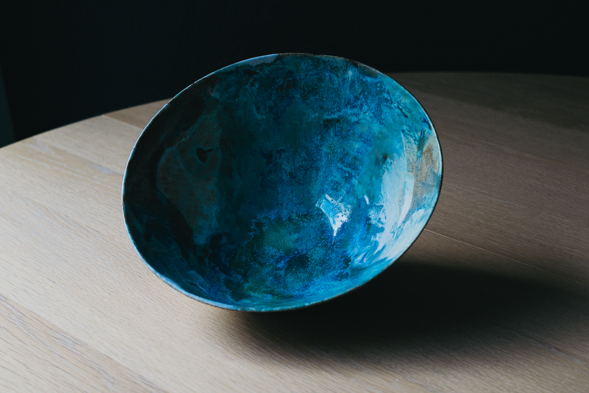 Blue large bowl